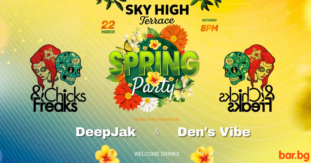 After the appearance of the first storks it's time to do a SPRING PARTY at the SKY HIGH Terrace !