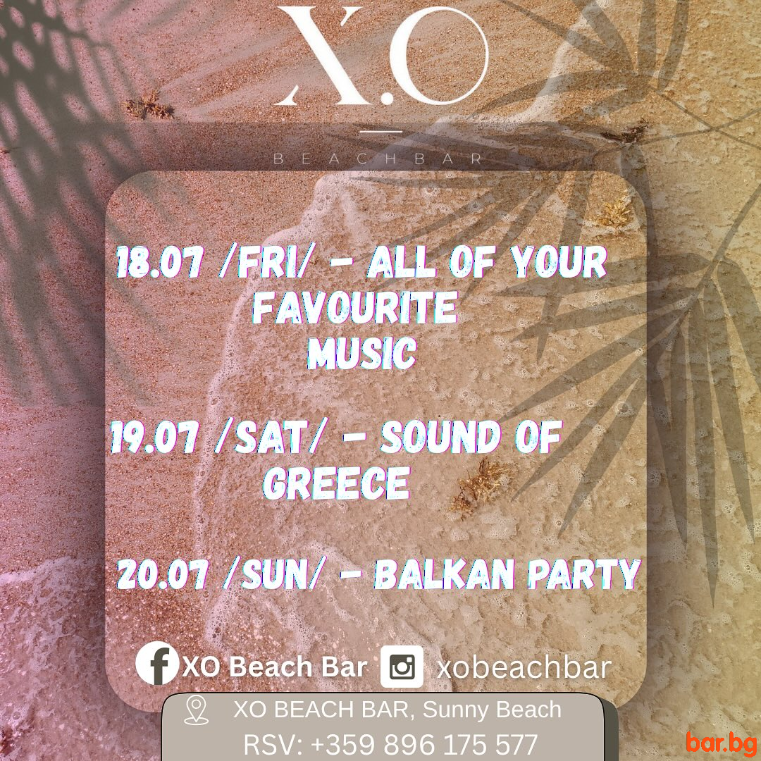 We’re waiting for you at XO Beach Bar !